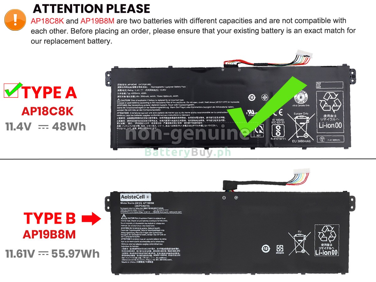 Acer Aspire 3 A315-44P-R6J8 Replacement Battery