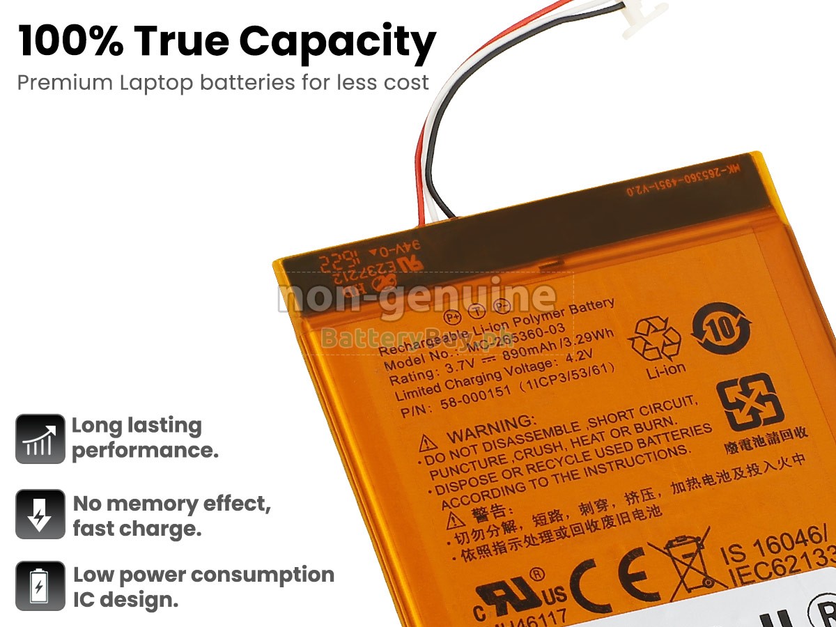 Amazon KINDLE 7 WP63GW Replacement Battery