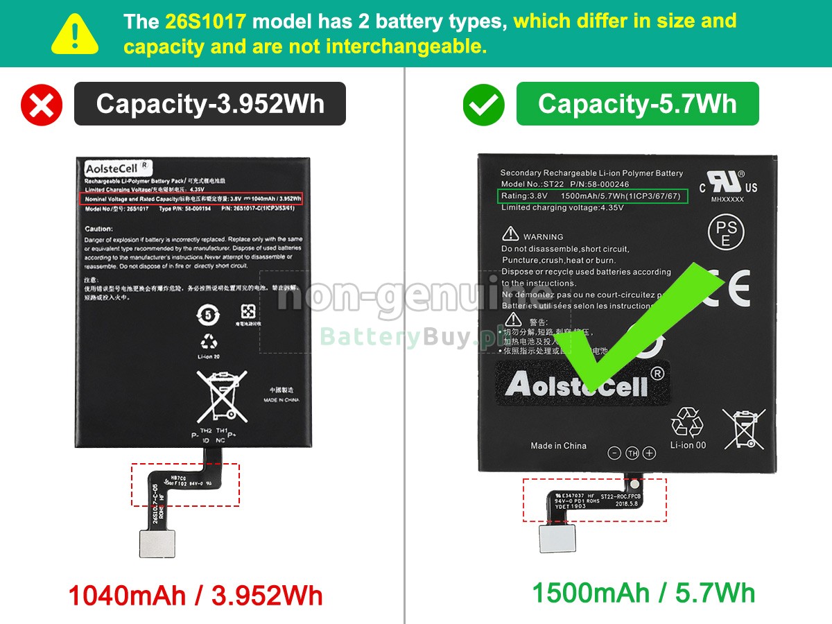 Amazon KINDLE PAPERWHITE 4 (WI-FI ONLY) Replacement Battery