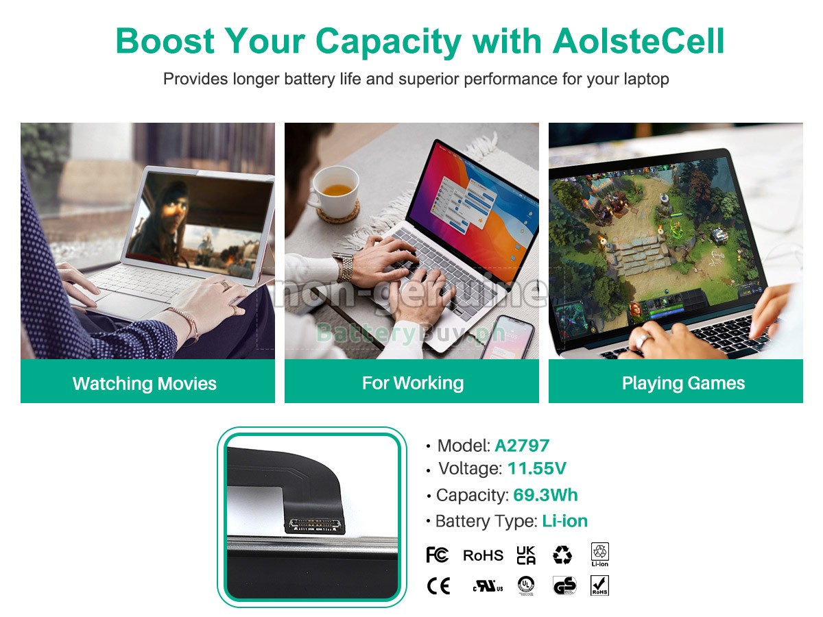 Apple MacBook Air M2 15 inch Replacement Battery