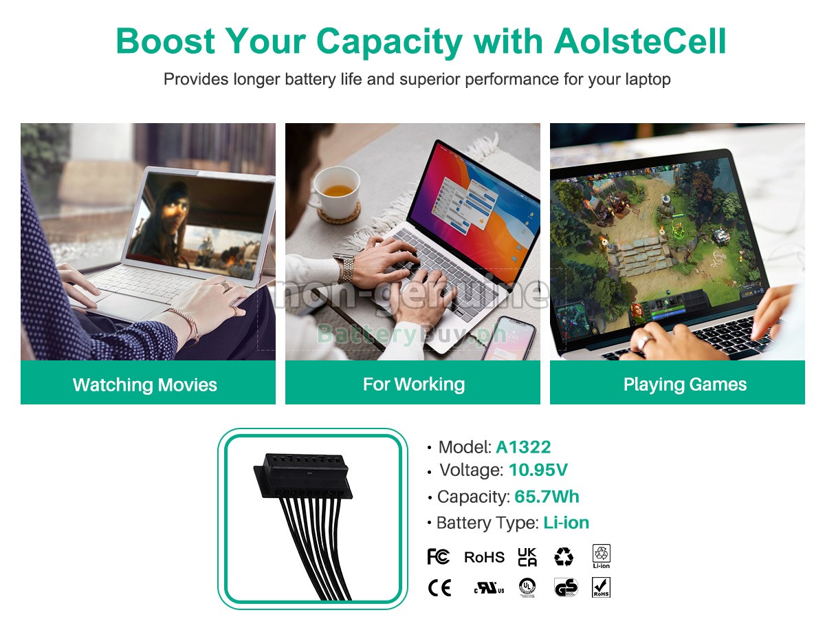 Apple MacBook 13 inch MC375LL/A Replacement Battery