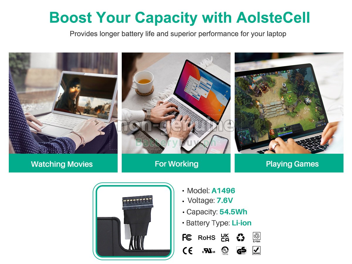 Apple MacBook Air 13.3 inch BH302LL/A Replacement Battery