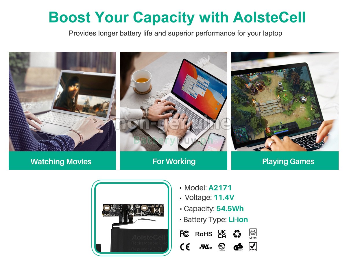 Apple MacBook Pro 2020 M1 A2338 EMC 3578 Replacement Battery