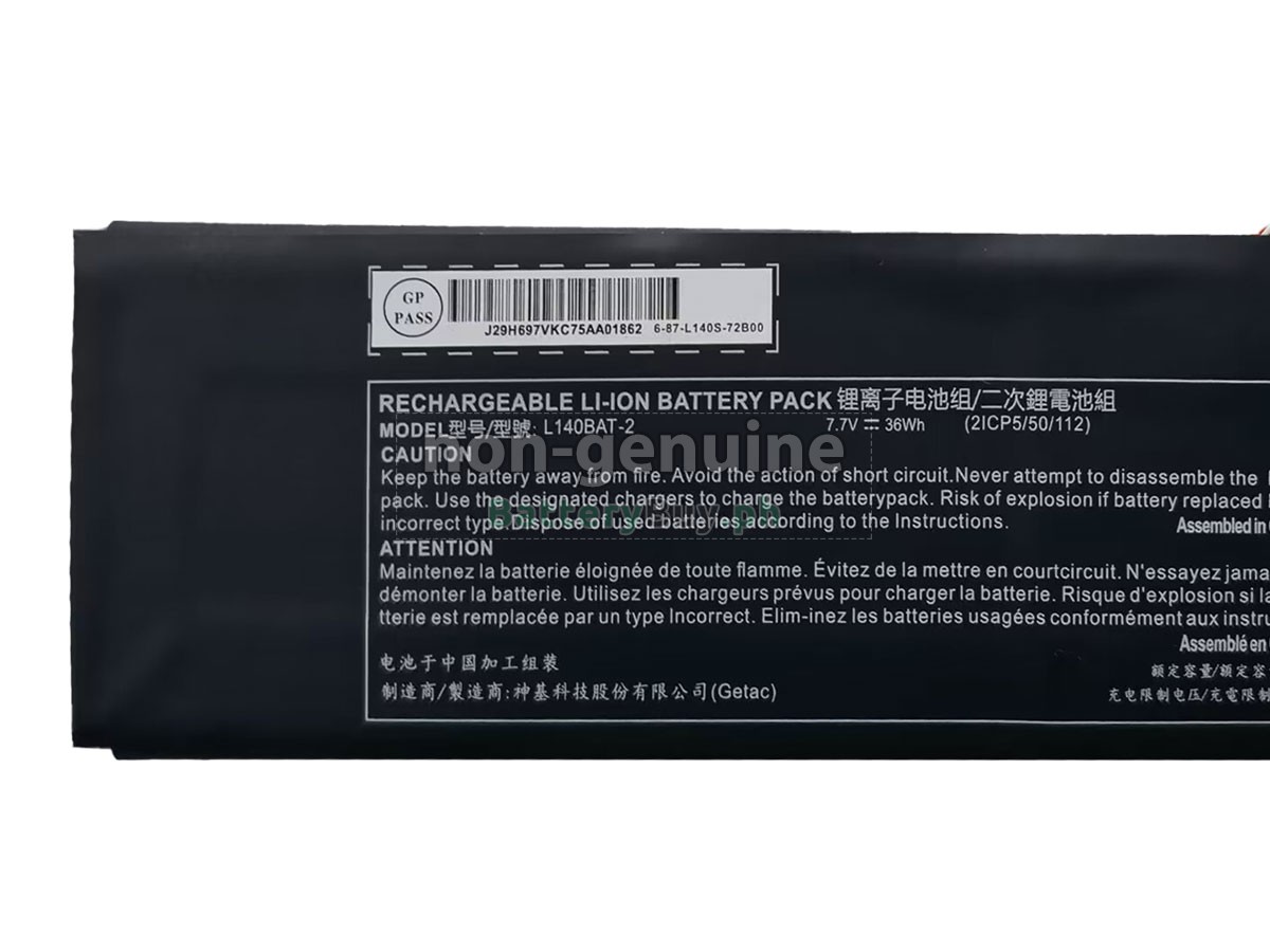 Clevo L140BAT-2(2ICP5/50/112) Replacement Battery