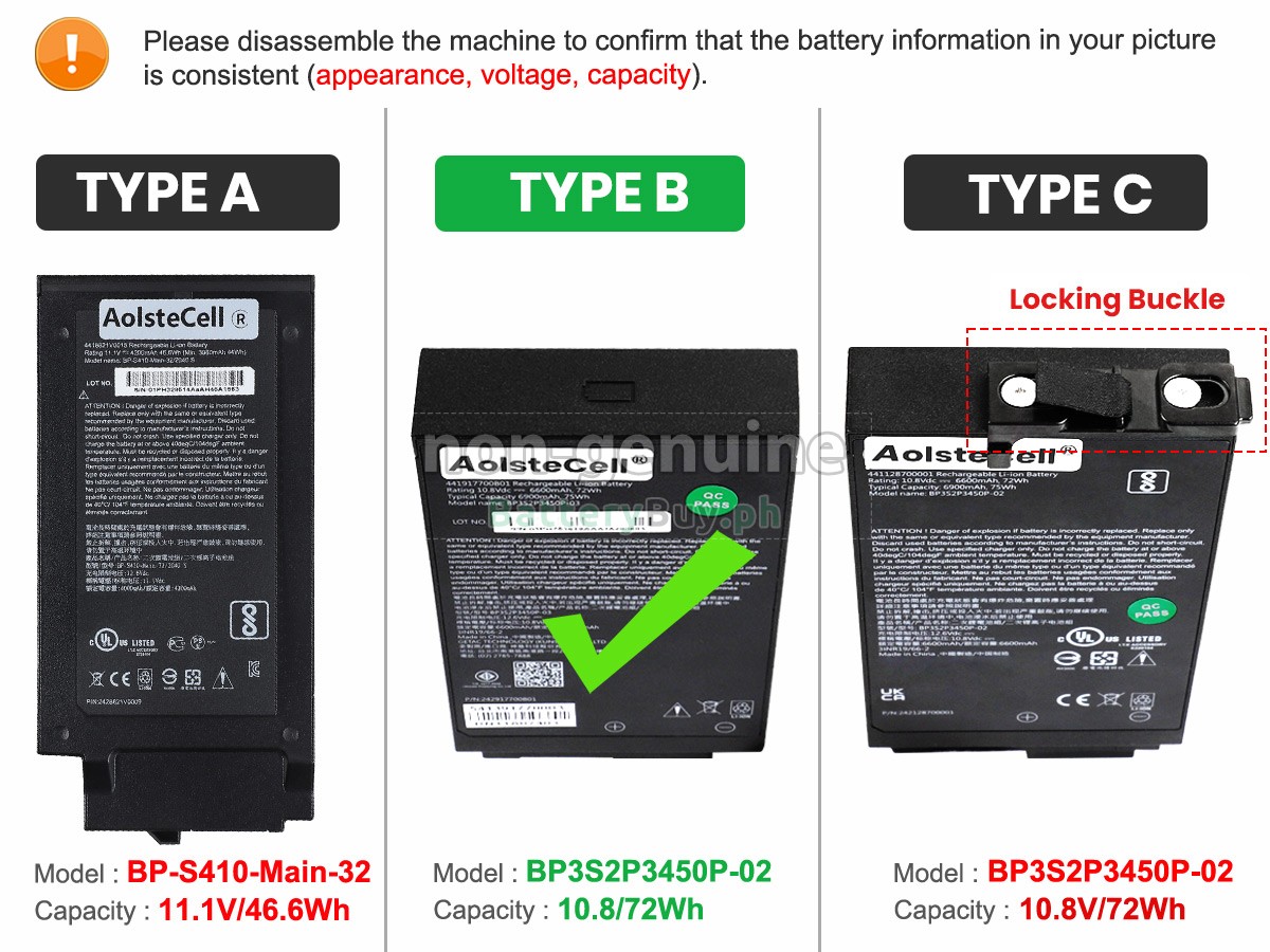 Getac S410 Replacement Battery