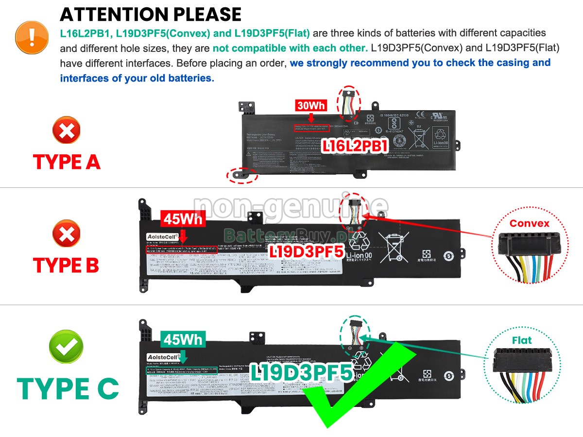 Lenovo IdeaPad 3-15ADA05-81W1018HIX Replacement Battery