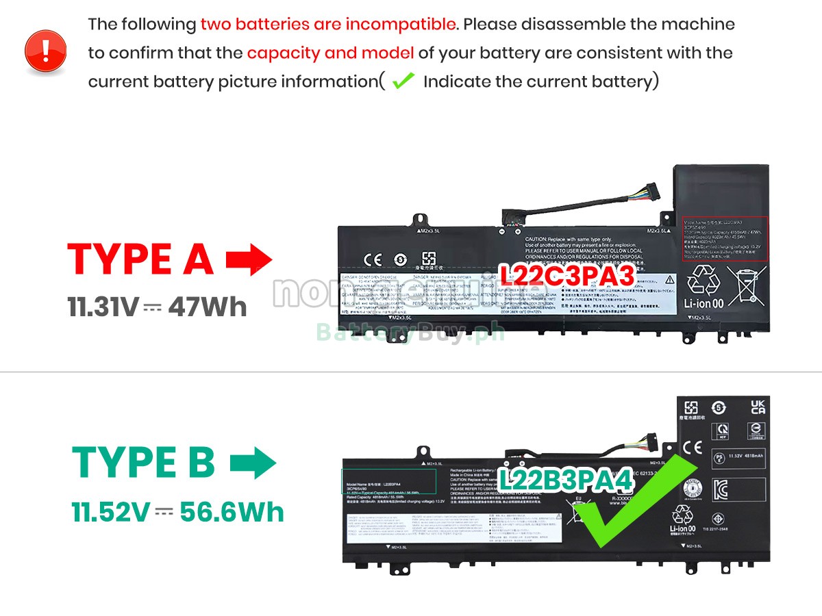 Lenovo IdeaPad SLIM 5 14ABR8-82XE0018FE Replacement Battery