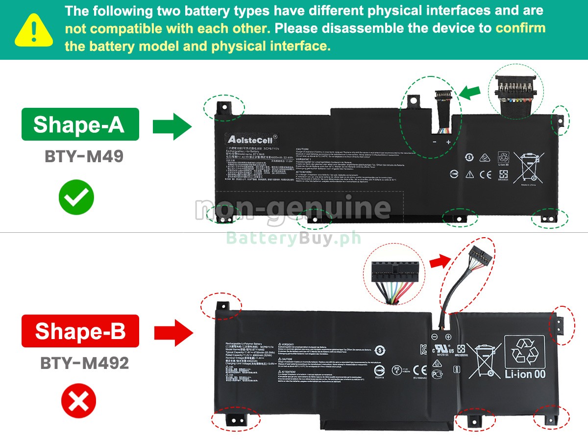 MSI PRESTIGE 14 A12UC-066PT Replacement Battery
