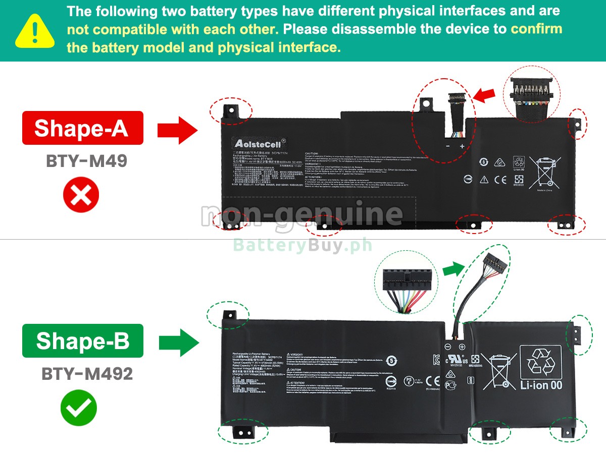 MSI PRESTIGE 14 A12UC-066PT Replacement Battery