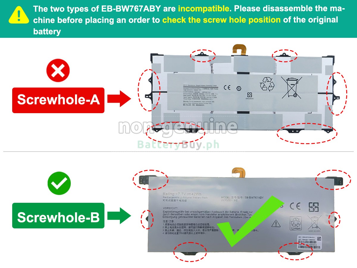 Samsung EB-BW767ABY Replacement Battery