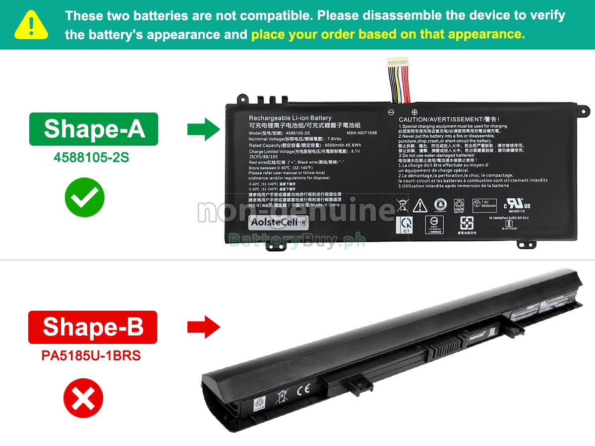 Toshiba Satellite C50D-B-157 Replacement Battery