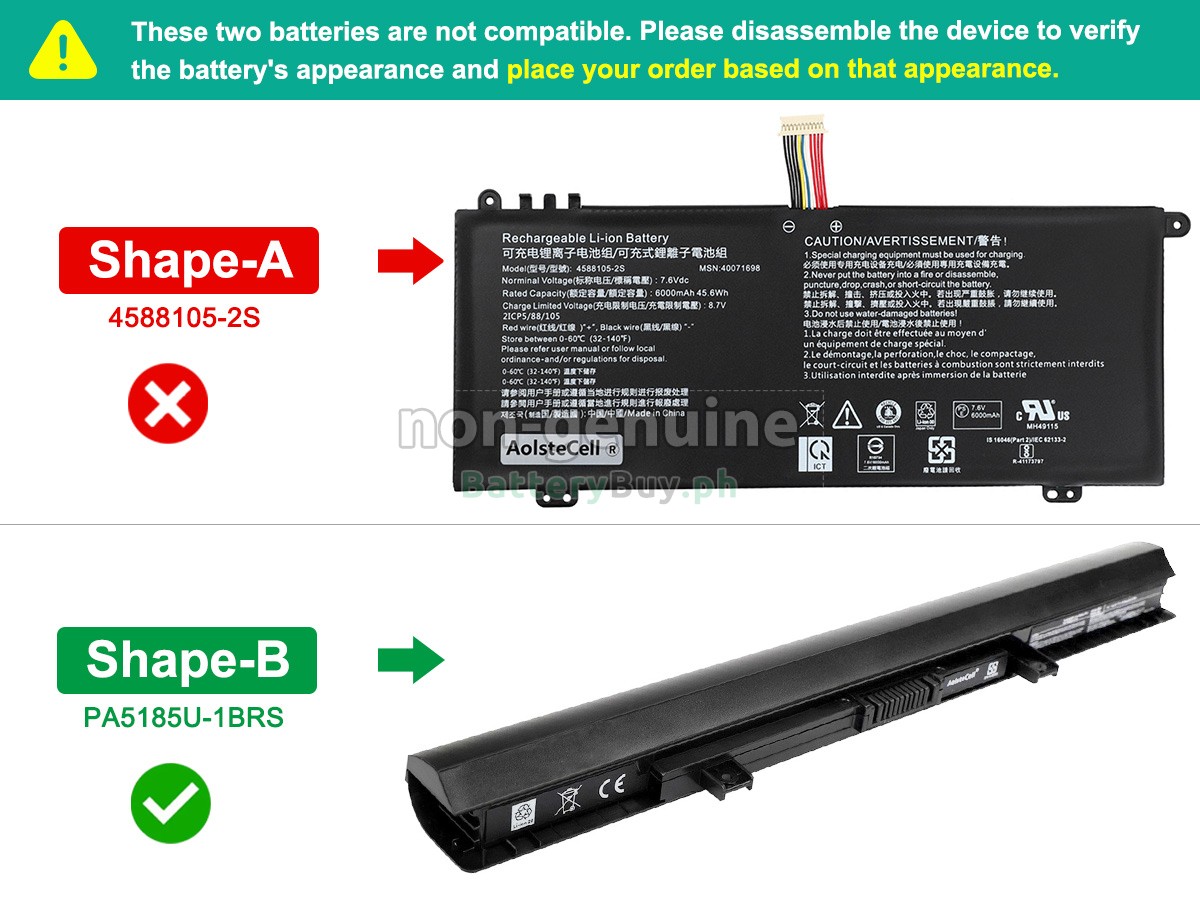 Toshiba Satellite C50D-B-157 Replacement Battery